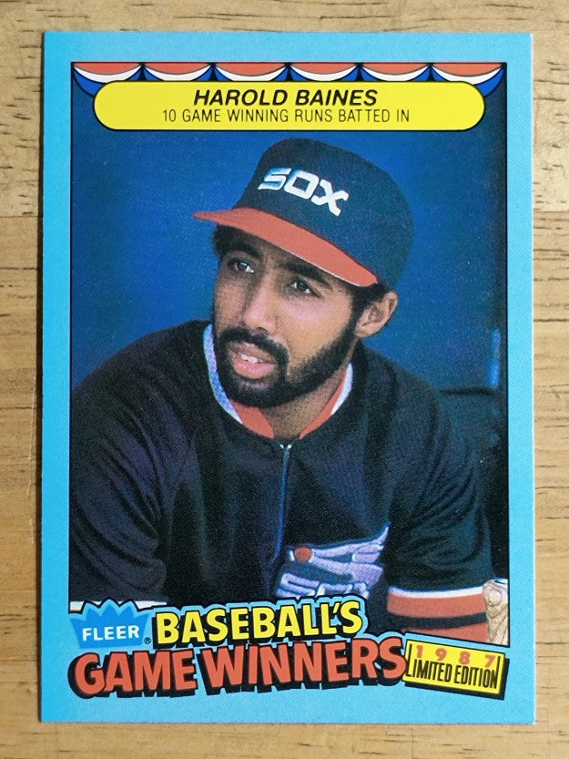 1987 Fleer Game Winners #1 Harold Baines
