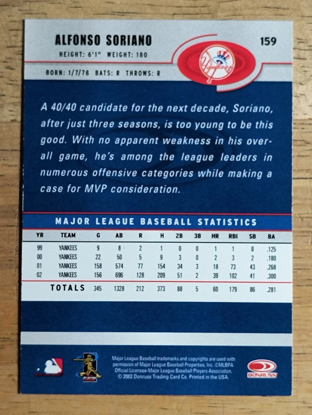 2003 Donruss #159 Alfonso Soriano