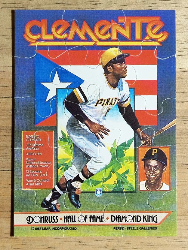 1987 Donruss Rookies #RC Roberto Clemente Mini Puzzle