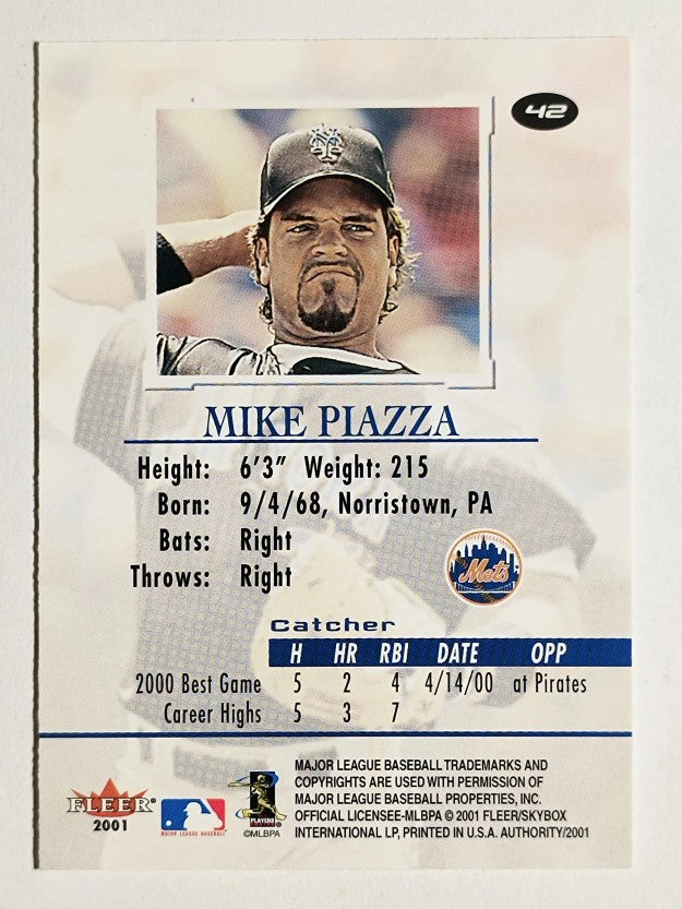 2001 Fleer Authority #42 Mike Piazza