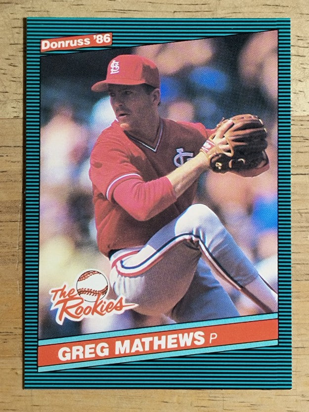 1986 Donruss Rookies #26 Greg Mathews