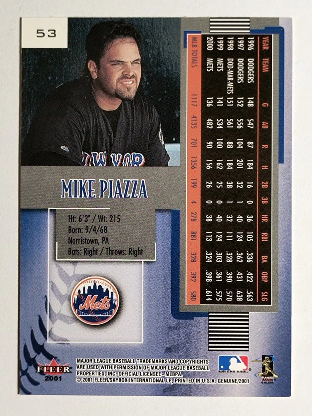 2001 Fleer Genuine #53 Mike Piazza