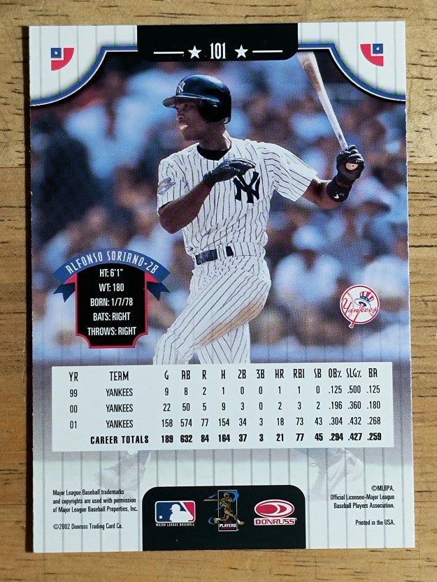 2002 Donruss #101 Alfonso Soriano