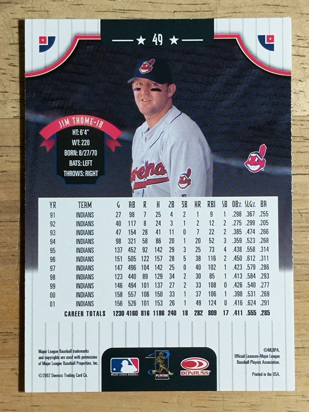 2002 Donruss #49 Jim Thome