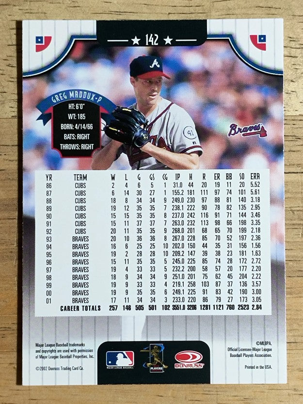 2002 Donruss #142 Greg Maddux
