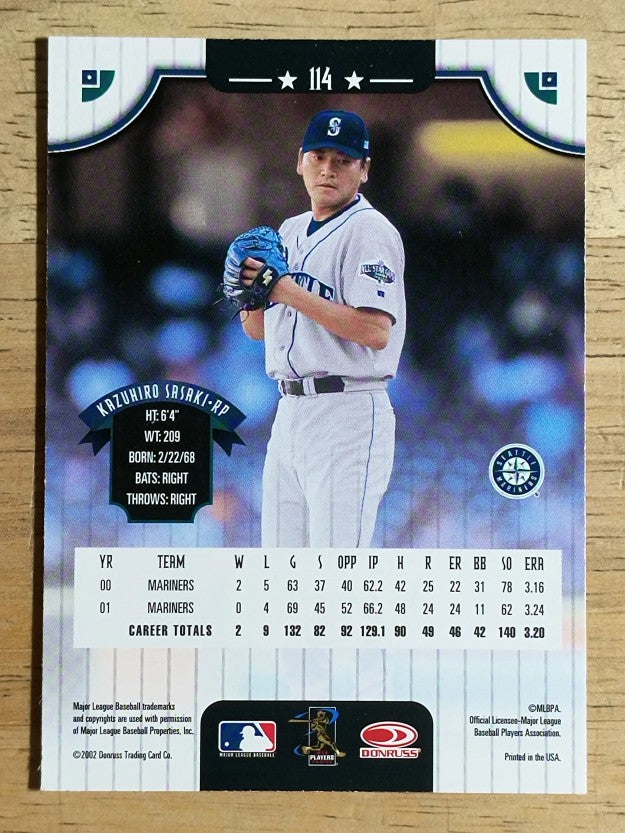 2002 Donruss #114 Kazuhiro Sasaki