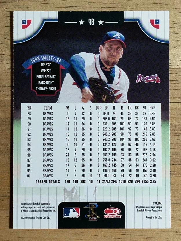 2002 Donruss #98 John Smoltz