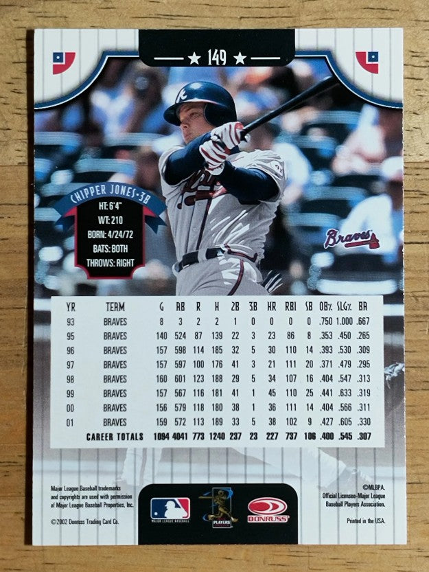 2002 Donruss #149 Chipper Jones