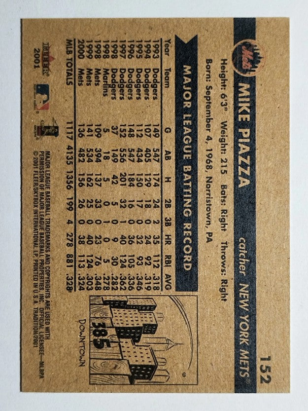 2001 Fleer Tradition #152 Mike Piazza