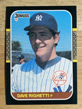 1987 Donruss #128 Dave Righetti