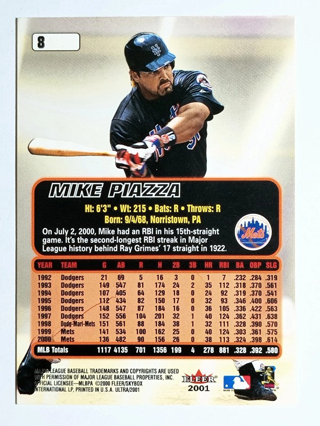 2001 Ultra #8 Mike Piazza