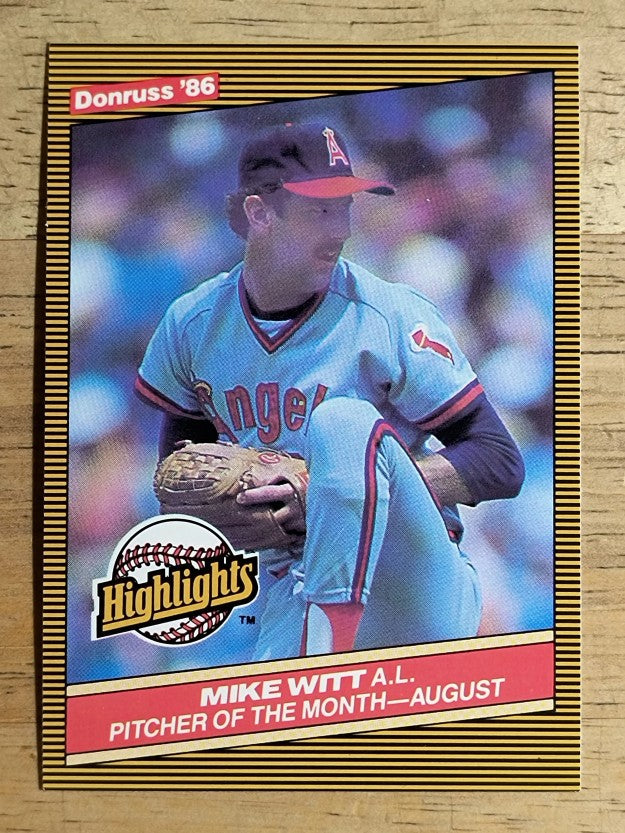 1986 Donruss Highlights #38 Mike Witt