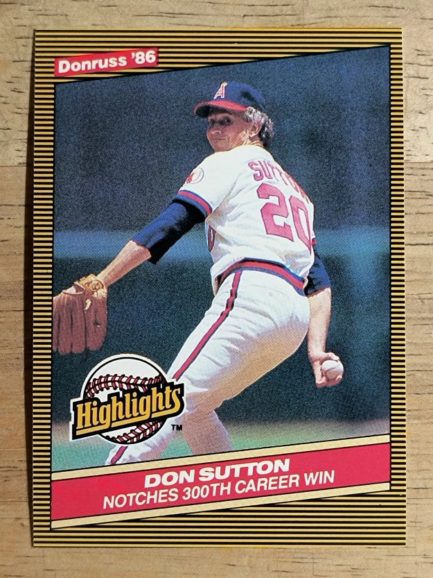 1986 Donruss Highlights #16 Don Sutton