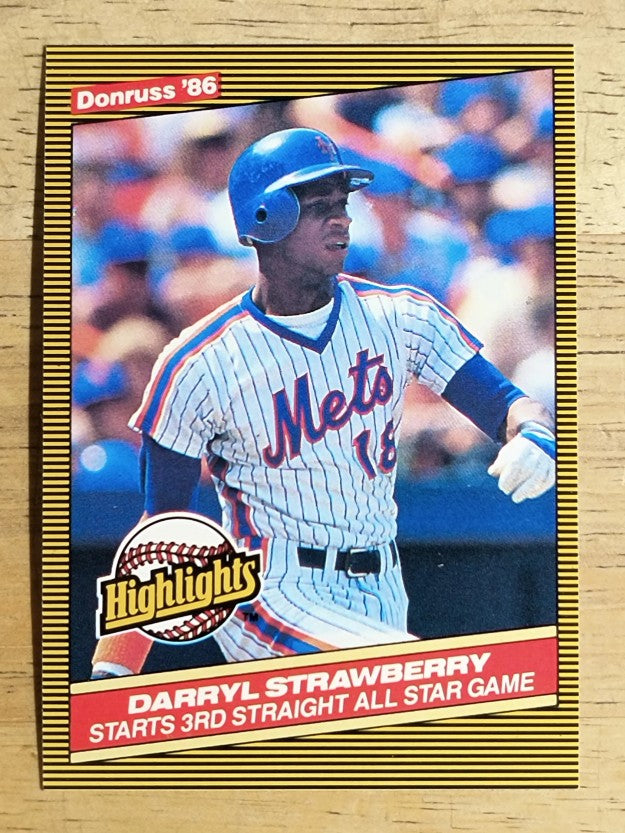 1986 Donruss Highlights #24 Darryl Strawberry