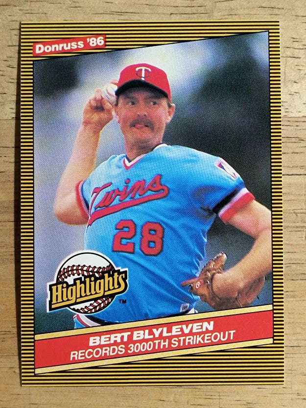 1986 Donruss Highlights #31 Bert Blyleven