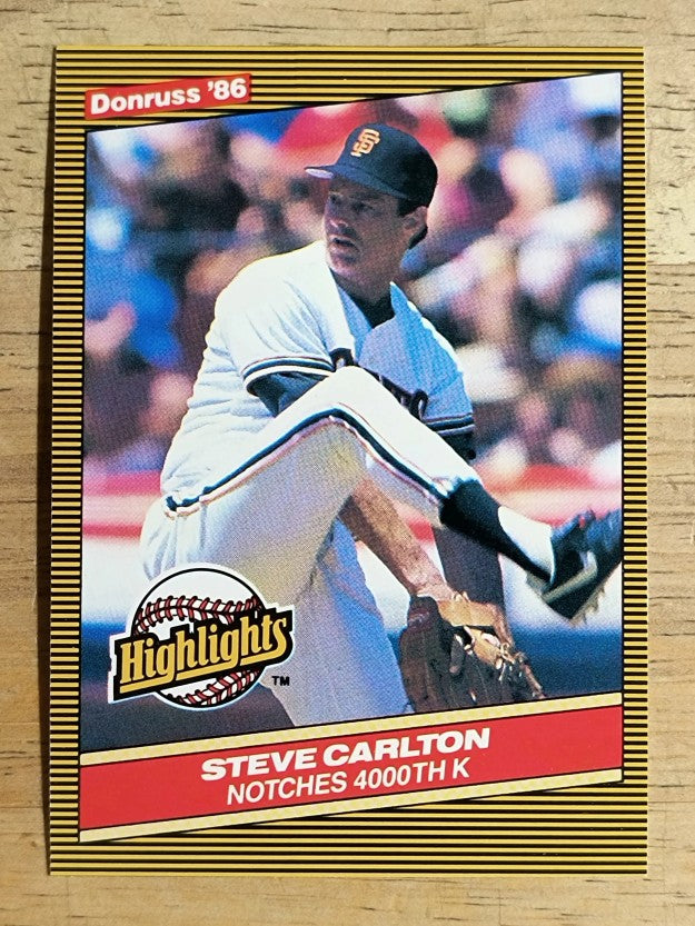 1986 Donruss Highlights #35 Steve Carlton