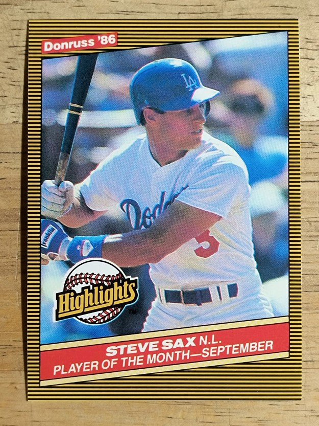 1986 Donruss Highlights #50 Steve Sax