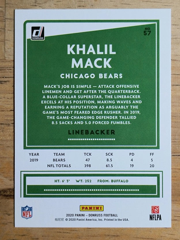 2020 Donruss #57A Khalil Mack