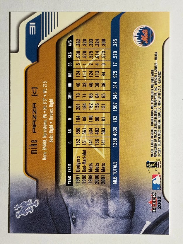 2002 Flair #31 Mike Piazza