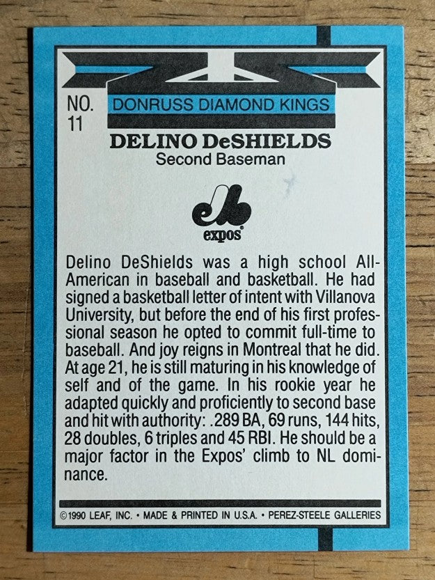 1991 Donruss #11 Delino DeShields DK
