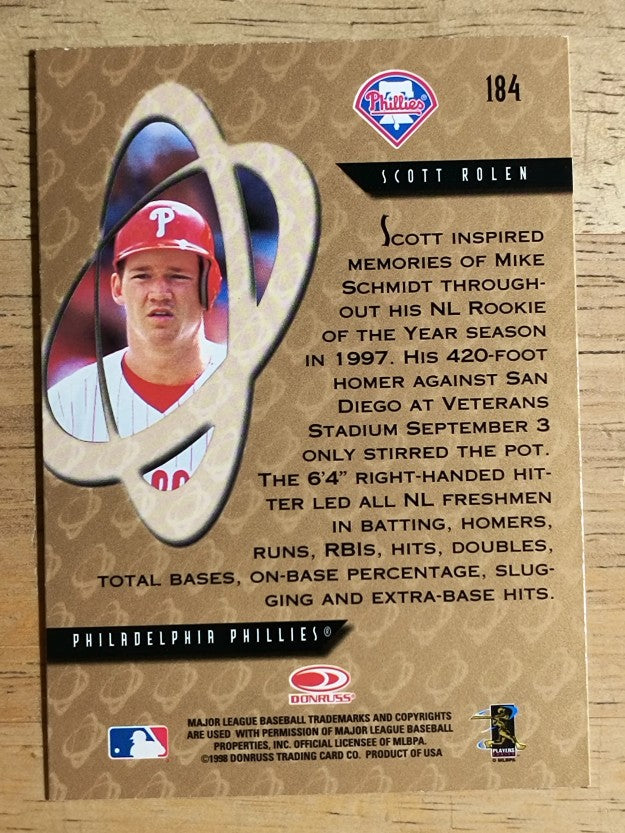 1998 Donruss Preferred #184 Scott Rolen PP GS