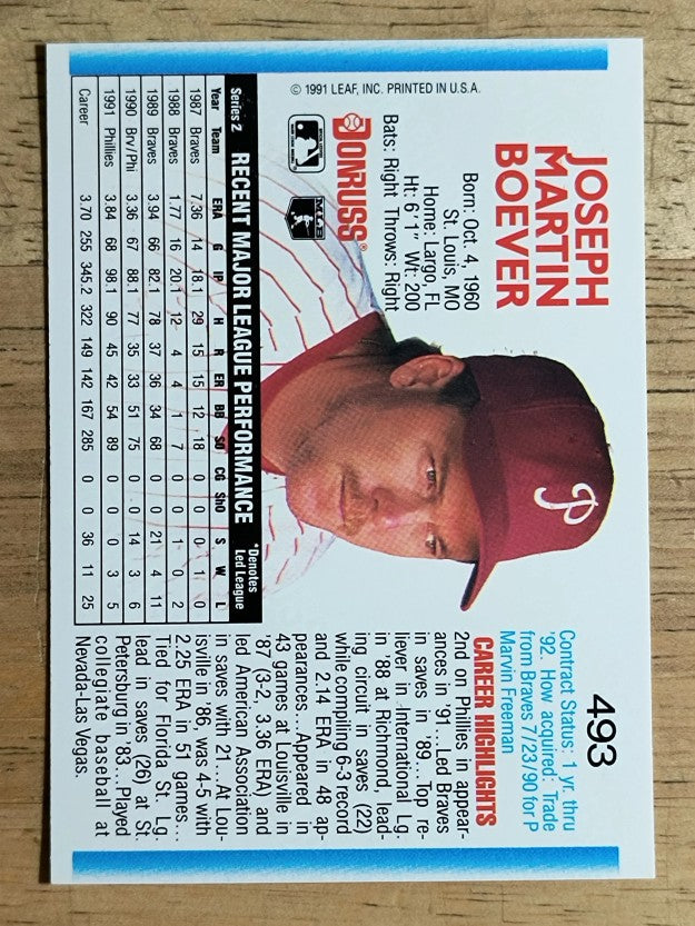 1992 Donruss #493 Joe Boever