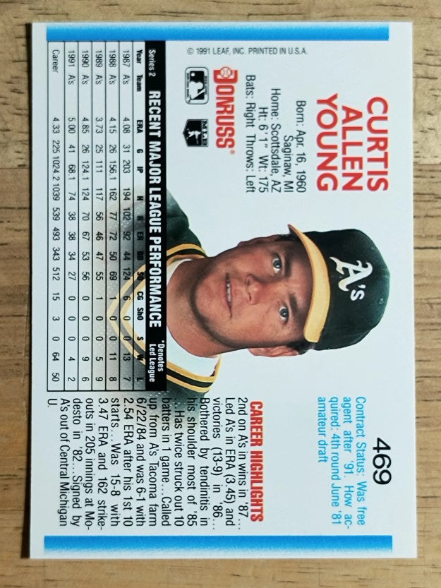 1992 Donruss #469 Curt Young