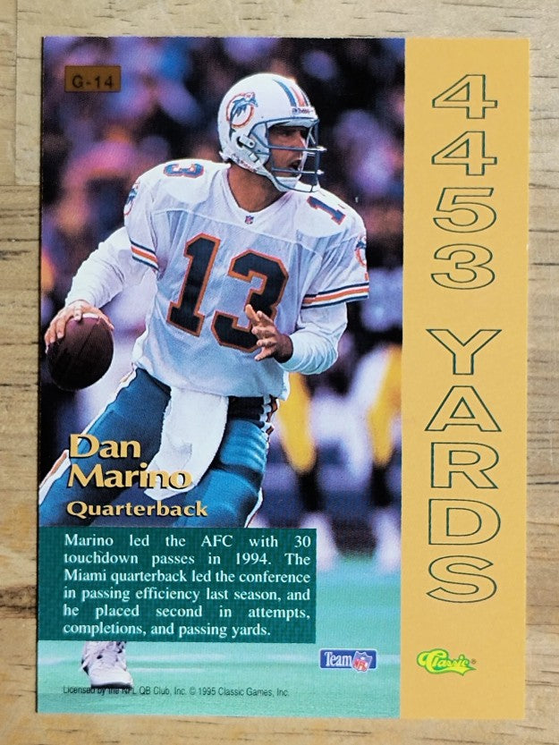 1995 Pro Line Grand Gainers #G14 Dan Marino