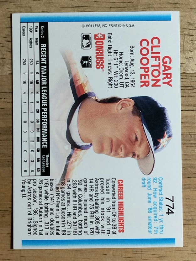1992 Donruss #774 Gary Cooper