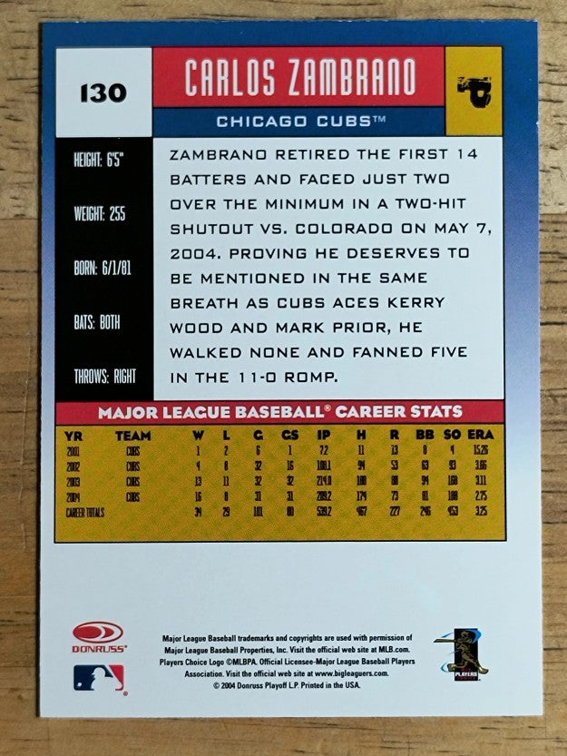 2005 Donruss #130 Carlos Zambrano