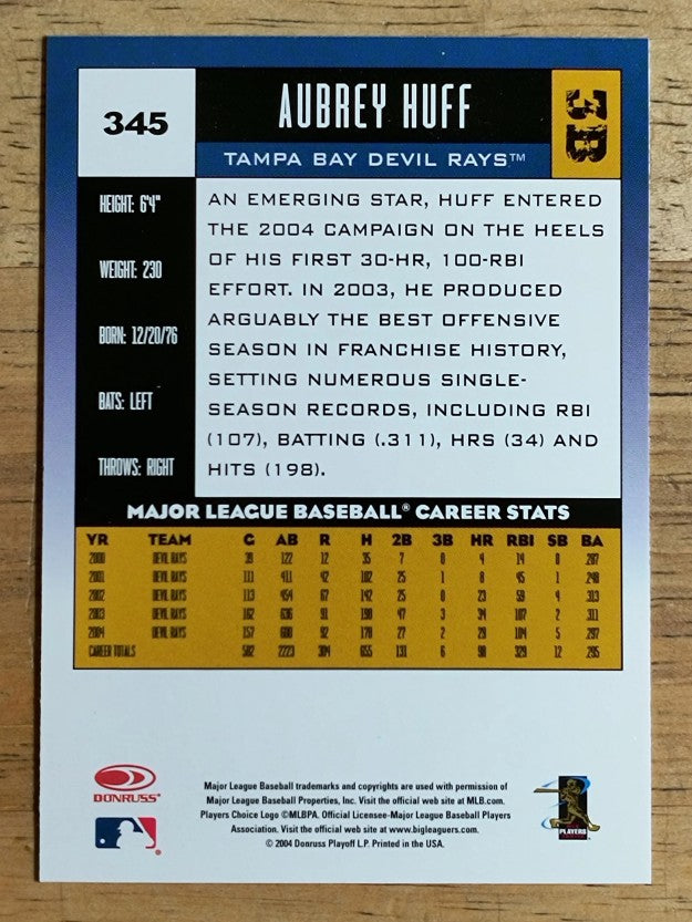 2005 Donruss #345 Aubrey Huff