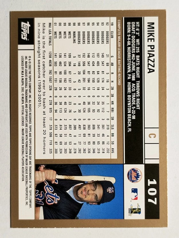 2002 Topps Opening Day #107 Mike Piazza