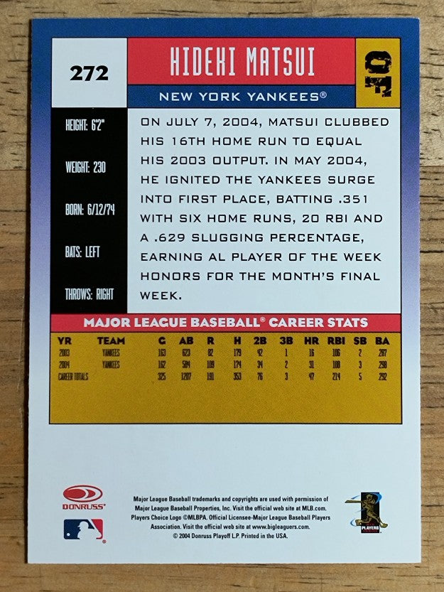 2005 Donruss #272 Hideki Matsui