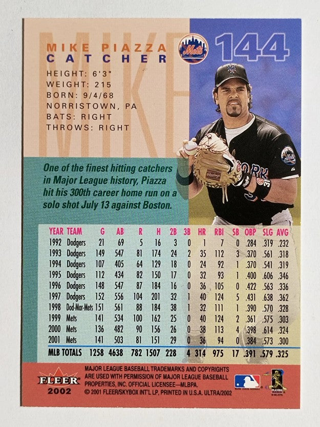 2002 Ultra #144 Mike Piazza