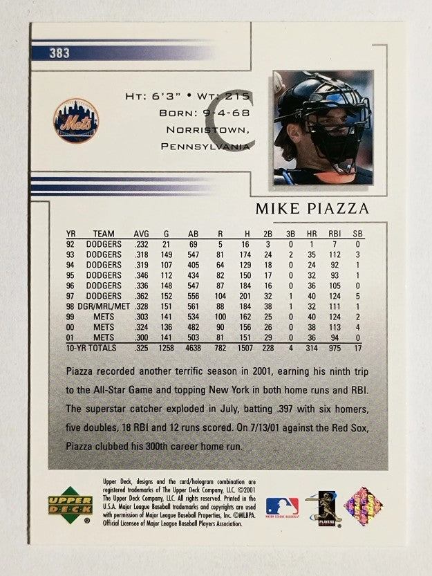 2002 Upper Deck #383 Mike Piazza