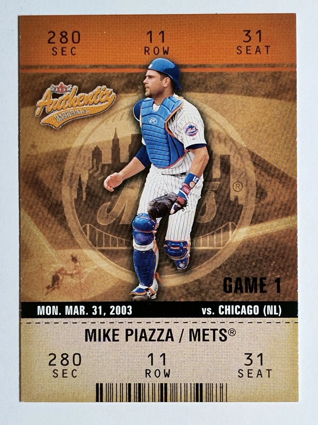 2003 Fleer Authentix #67 Mike Piazza