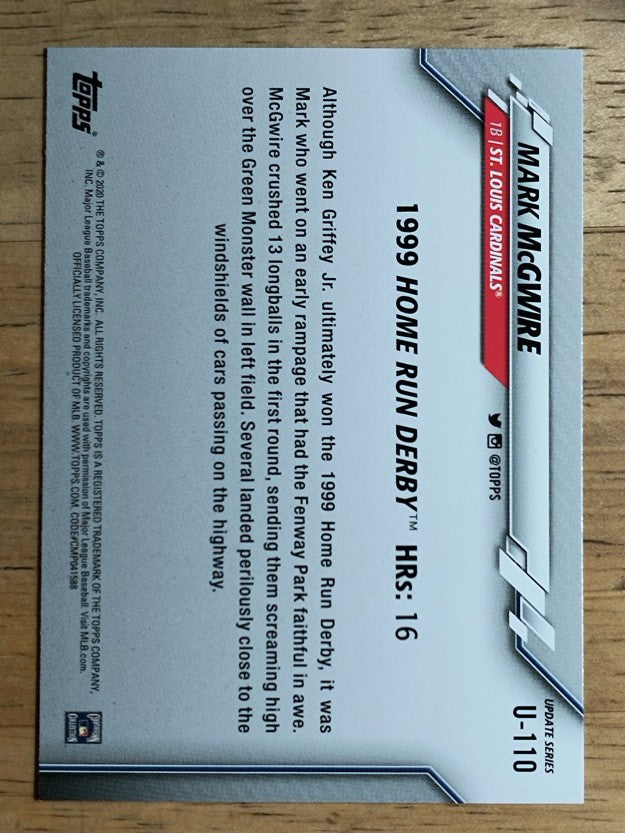 2020 Topps Update #U110 Mark McGwire HRD