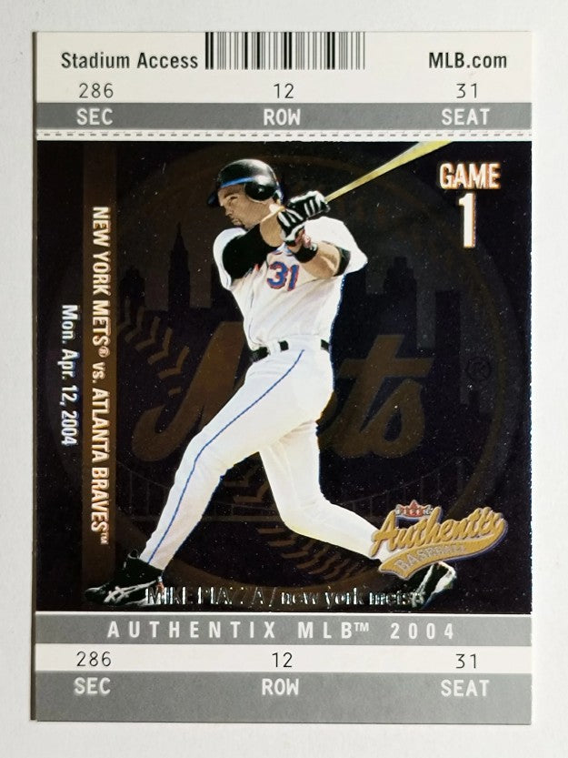 2004 Fleer Authentix #65 Mike Piazza