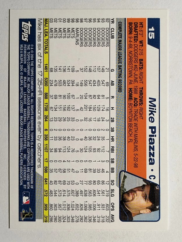 2004 Topps Opening Day #15 Mike Piazza