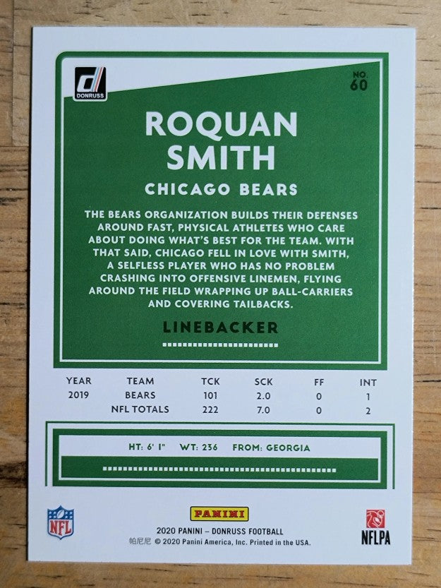 2020 Donruss #60 Roquan Smith