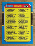 1987 Donruss Highlights #56 Checklist 1-56