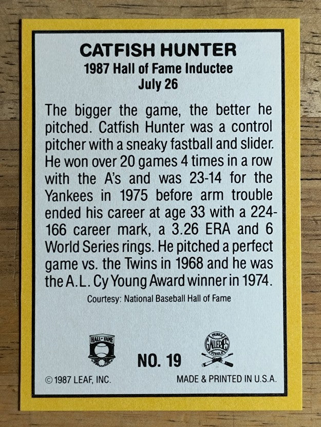 1987 Donruss Highlights #19 Jim Hunter