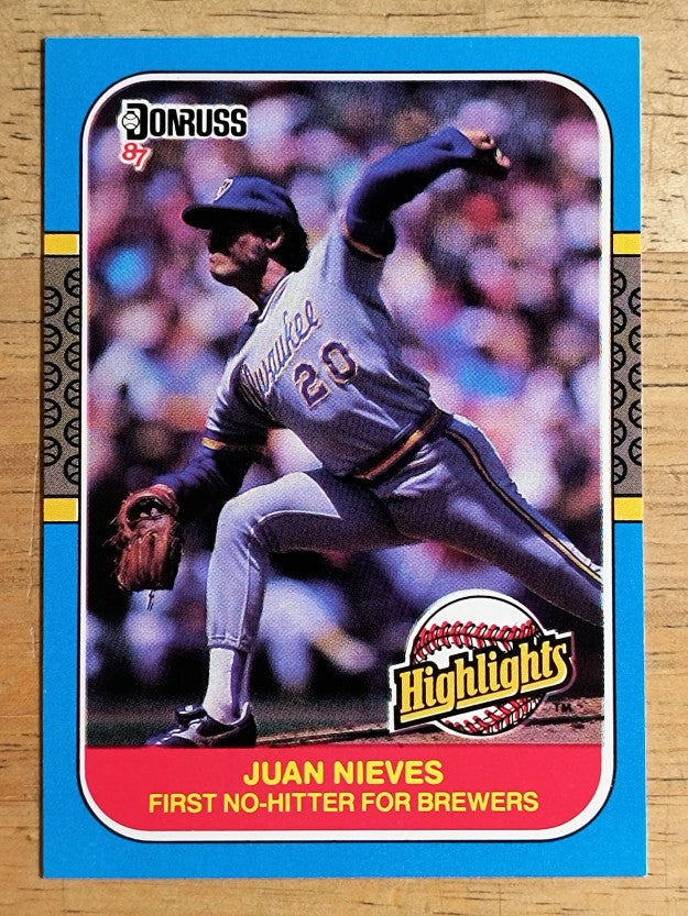 1987 Donruss Highlights #1 Juan Nieves