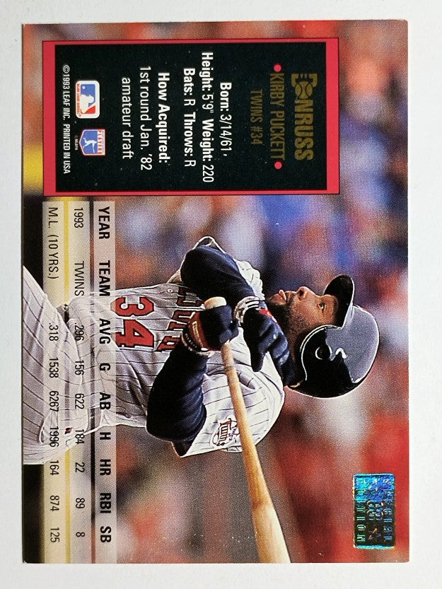 1994 Donruss Special Edition #63 Kirby Puckett