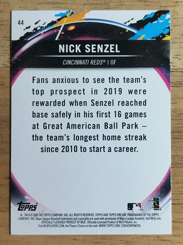 2020 Topps Fire #44 Nick Senzel
