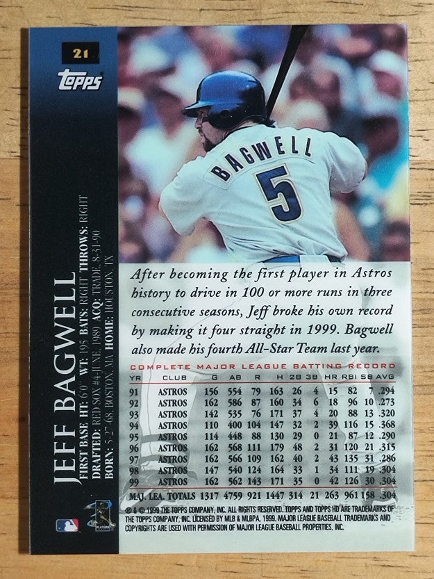 2000 Topps HD #21 Jeff Bagwell