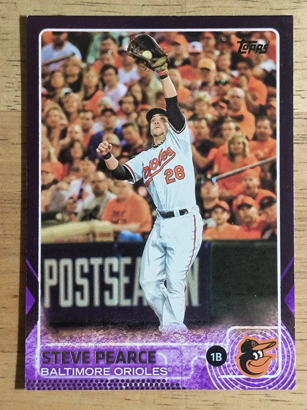 2015 Topps Toys R Us Purple Border #180 Steve Pearce (VG)