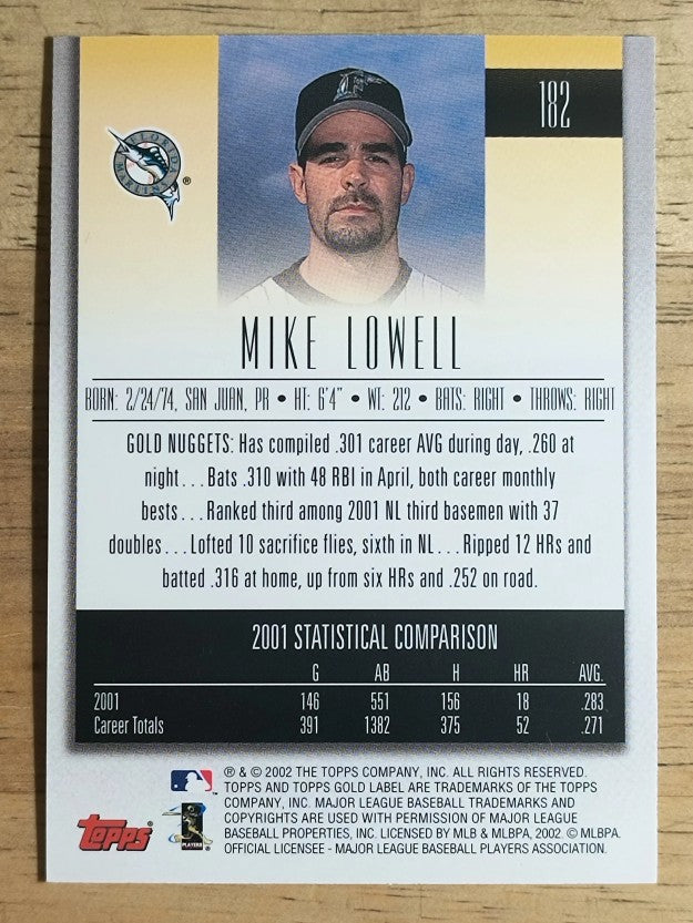 2002 Topps Gold Label #182 Mike Lowell