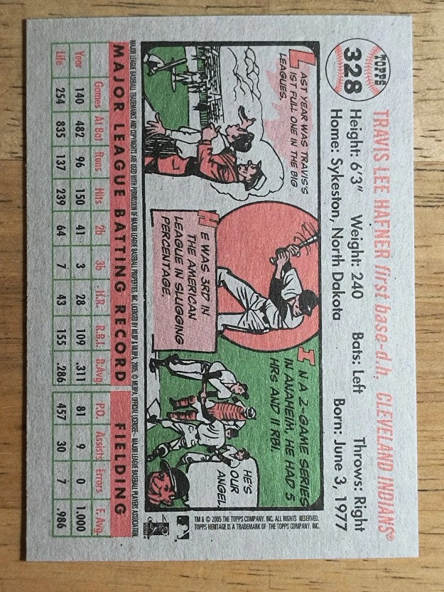 2005 Topps Heritage #328 Travis Hafner