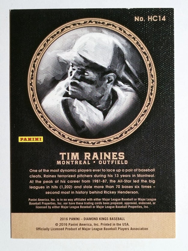 2016 Diamond Kings Heritage Collection #HC14 Tim Raines
